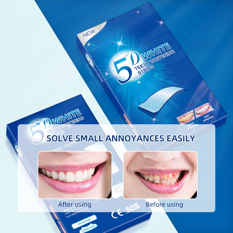 Bandes blanchissantes naturelles rapide  des dents, sans peroxyde